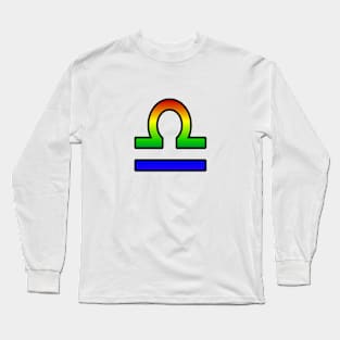 Libra Rainbow Pride Symbol Long Sleeve T-Shirt